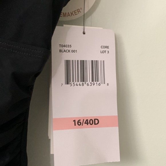 Contours by Coco Reef V-Neck Bra Sized Underwire One Piece Sz 16 / 40D - Picture 6 of 13